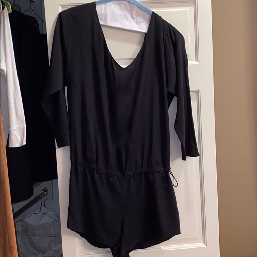 Black long sleeve romper